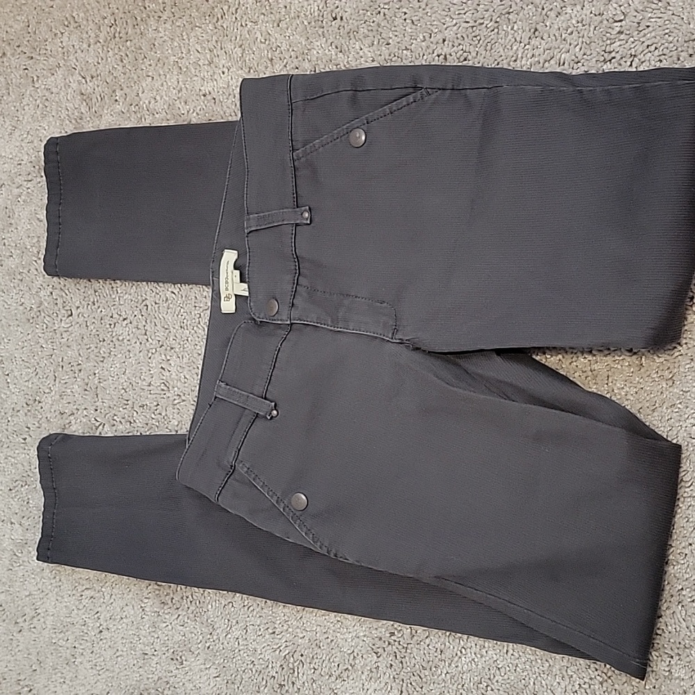 Bcbgeneration Gray Ribbed Jean Pants - image 1